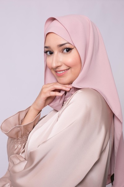 Hijab aus altrosa Medina-Seide