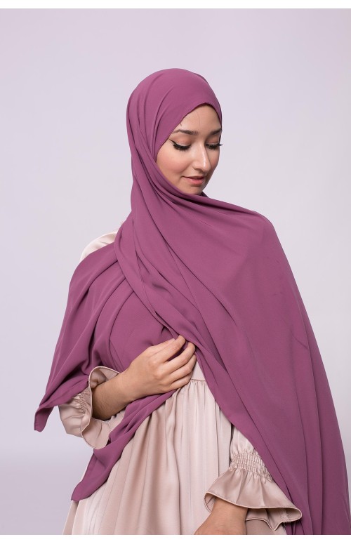 Hijab soie de médine fushia foncé boutique musulmane