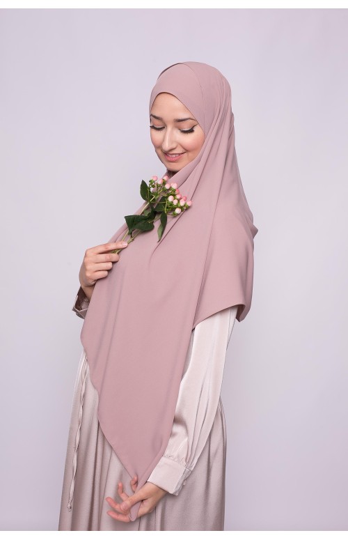 Hijab soie de médine rose marroné boutique musulmane