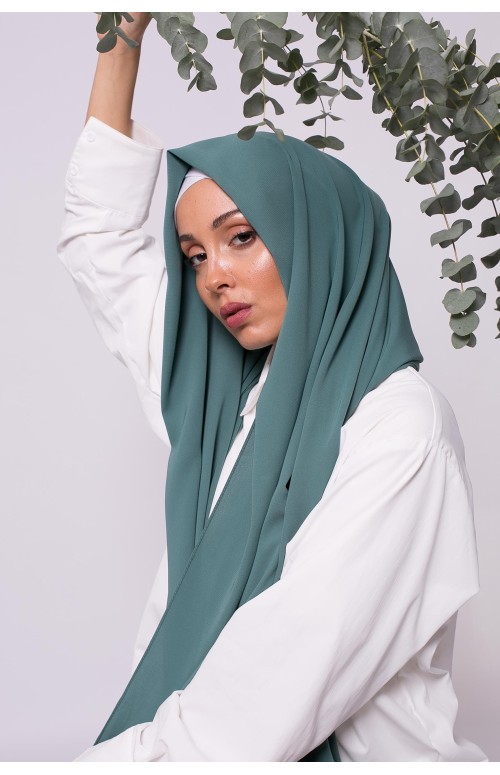 Hijab soie de médine sauge foncé boutique musulmane