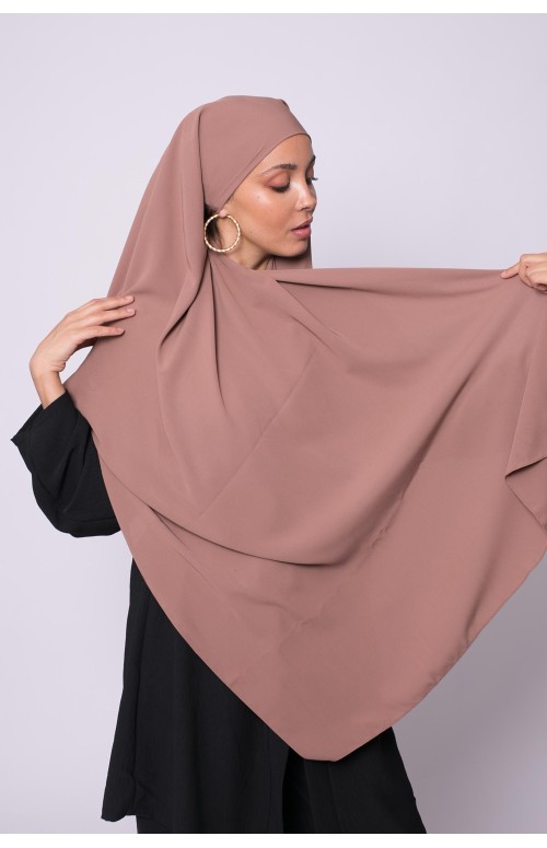 Hijab soie de médine chataigne boutique musulmane