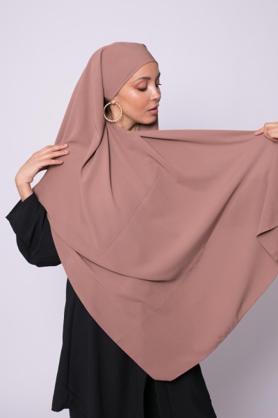 Hijab aus kastanienbrauner Medina-Seide