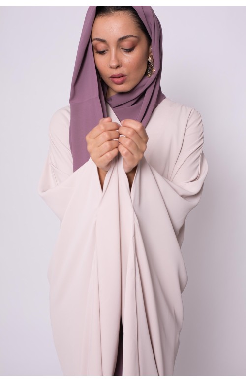 Hijab soie de médine prune boutique femme musulmane
