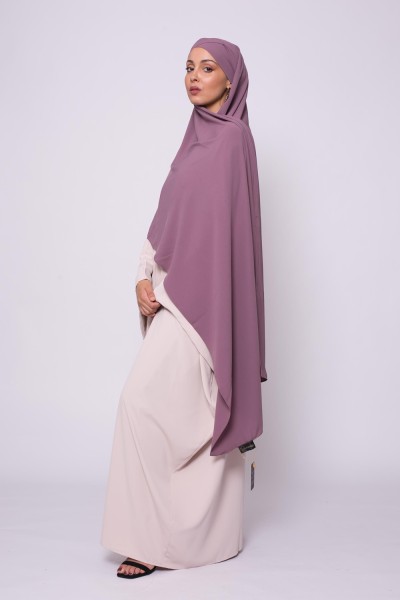 Wickel-Hijab aus Medina-Seide in Pflaume