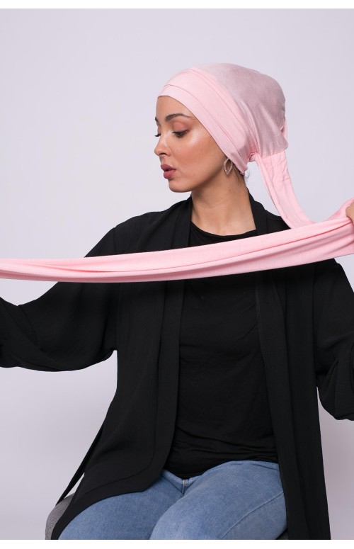 Turban croisé rose boutique femme musulmane