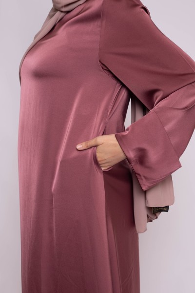 Abaya Luxus-Satin Terrakotta