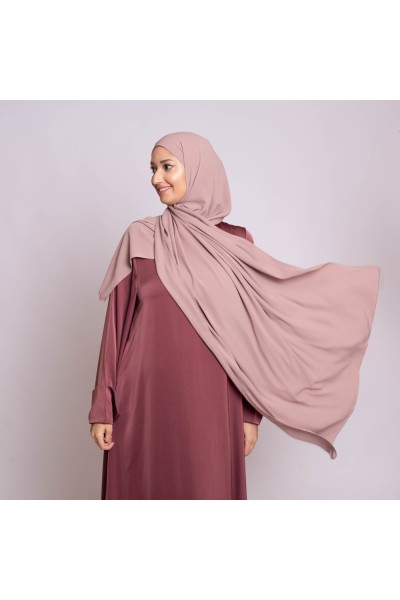 Abaya luxery satiné terre cuite boutique musulmane pour femme 