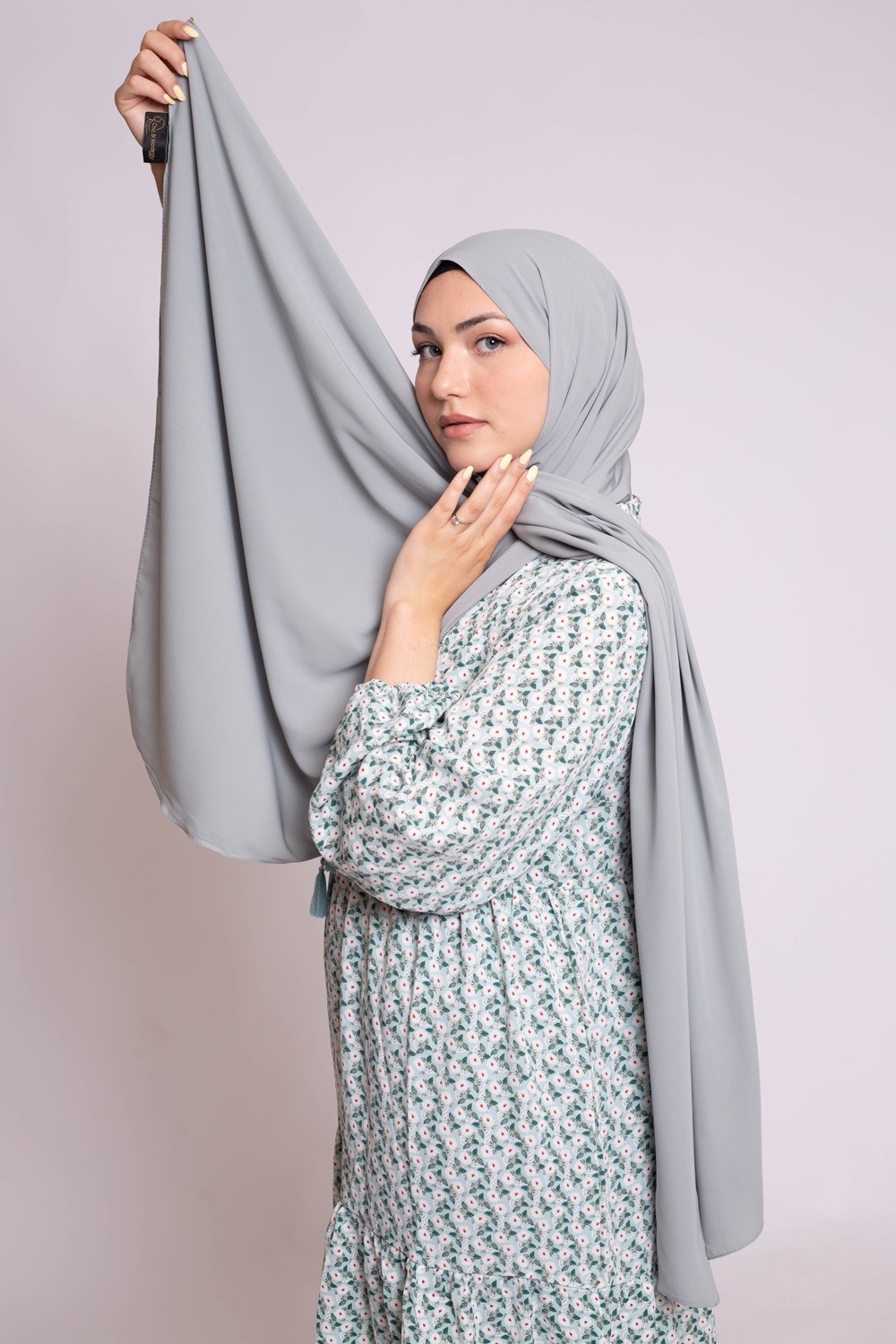 Almond green medina silk hijab
