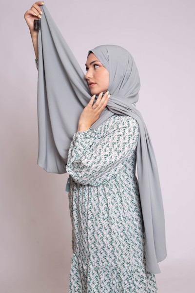 Almond green medina silk hijab