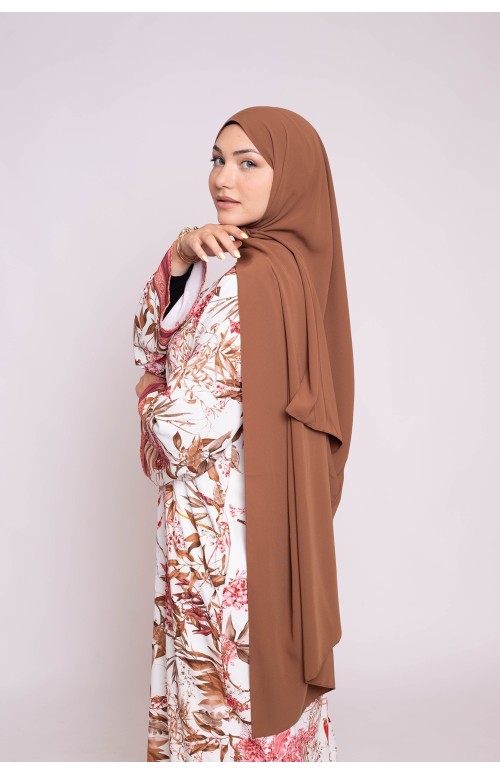 Hijab soie de médine camel boutique femme musulmane 