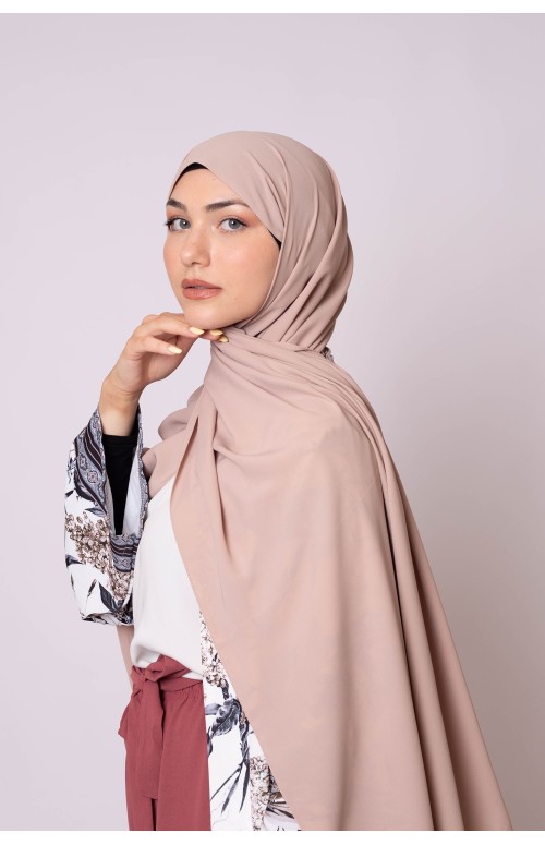Hijab soie de médine prune