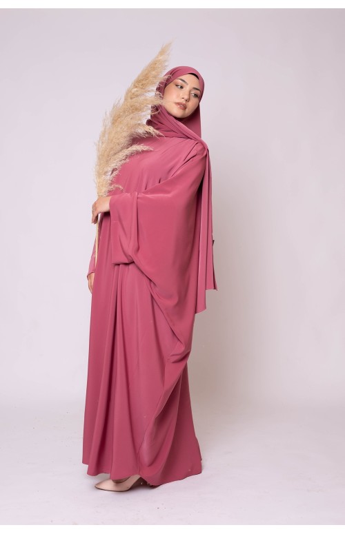 Abaya hijab kristal terre cuite création musulmane boutique femme moderne