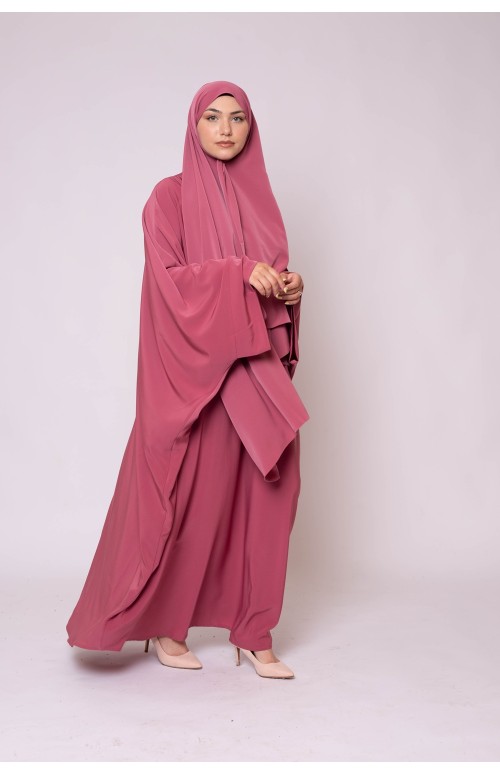 Abaya hijab kristal terre cuite création musulmane boutique femme moderne