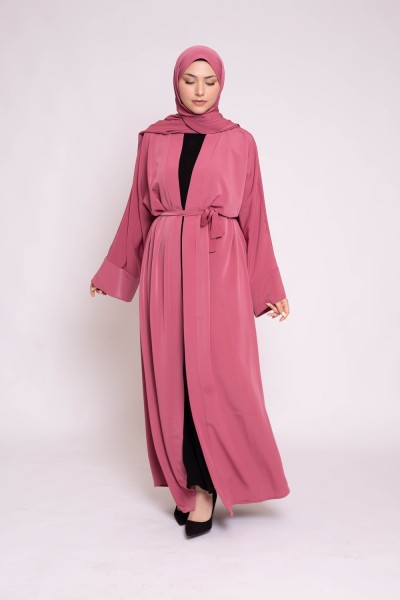 Ensemble kimono hijab terre cuite création boutique musulmane pour femme 