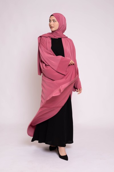 Hijab-Kimono-Set aus Terrakotta