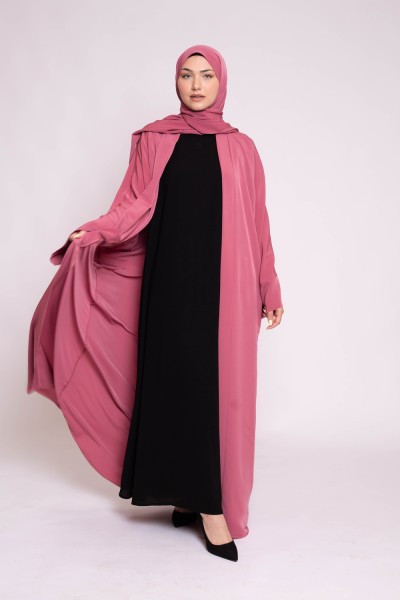 Hijab-Kimono-Set aus Terrakotta