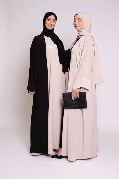 Ensemble kimono hijab noir boutique musulmane