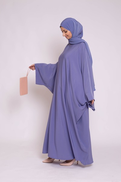 Abaya hijab kristal denim set