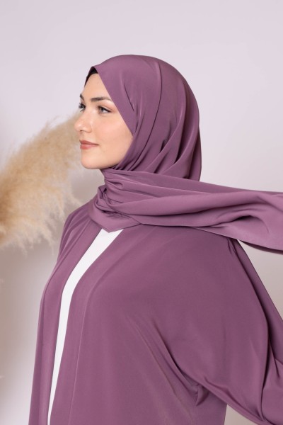Hijab long création lilas foncé pour femme musulmane hijab shop