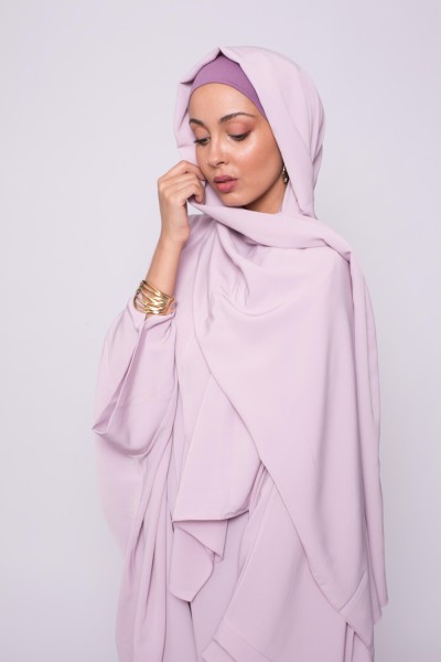 Hijab kristal pink lilac