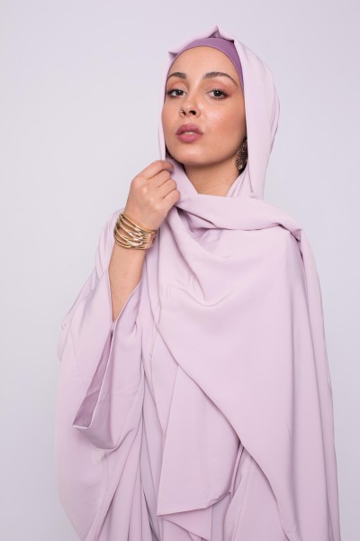 Hijab kristal rosa lila