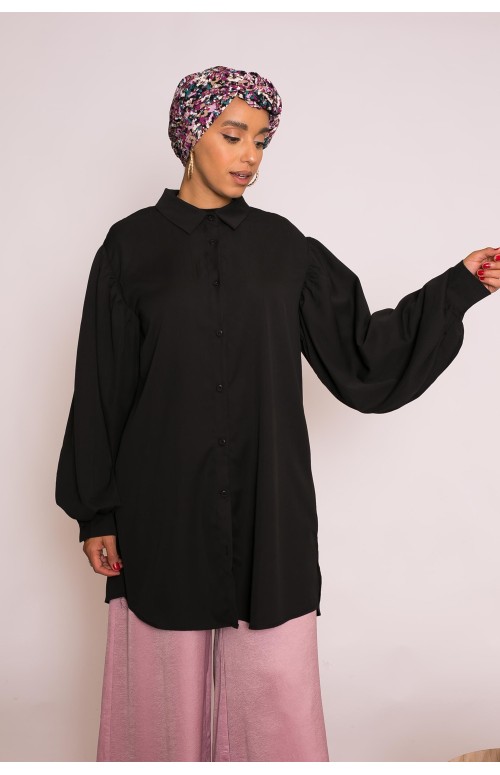 Chemise manche ultra bouffante prêt à porter modeste fashion pour femme musulmane hijab shop