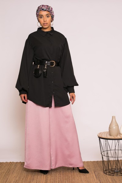 Pantajupe satiné mauve prêt à porter mastour et moderne pour femme muslmane boutique hijab 
