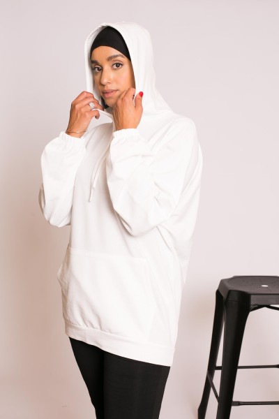 White lightweight sweatshirt