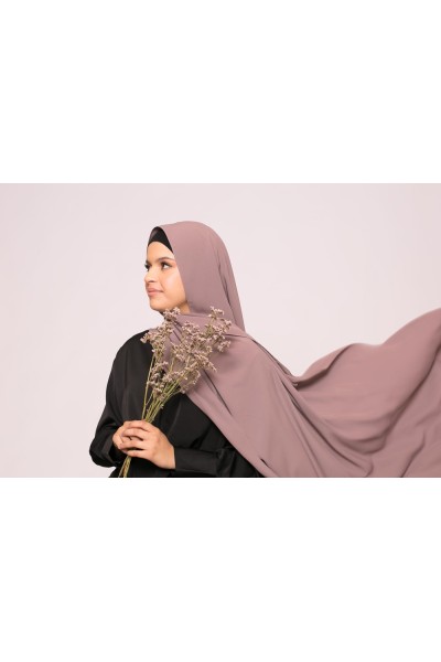 Dark taupe medina silk hijab