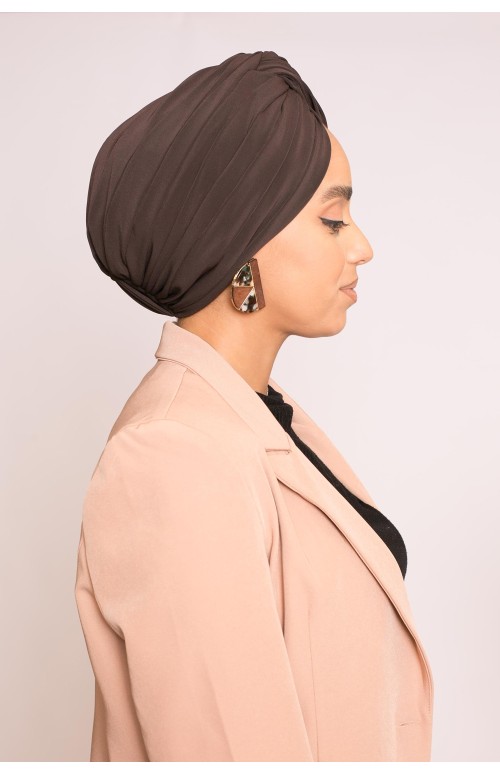 Veste blazer beige fonçé modeste et moderne prêt à porter pour femme musulmane