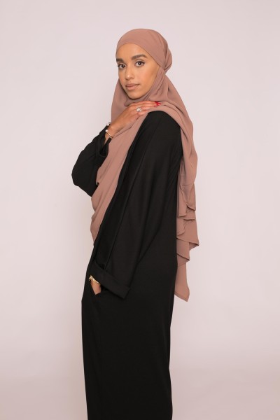 Abaya longue et large oversize noir vêtement mastour pour femme musulmane hijab shop