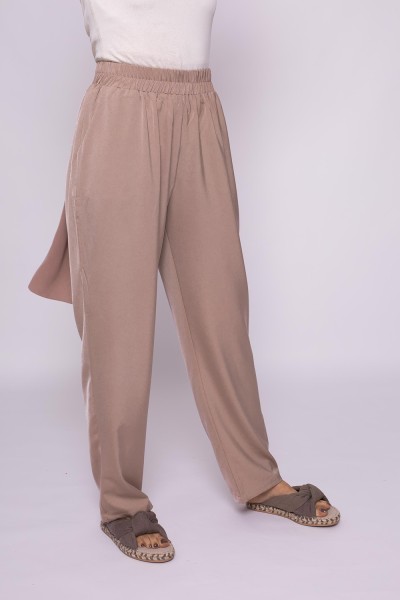Taupe satin luxery trousers