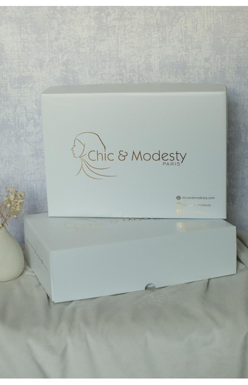 Boxe cadeau blanche et doré Chic and Modesty