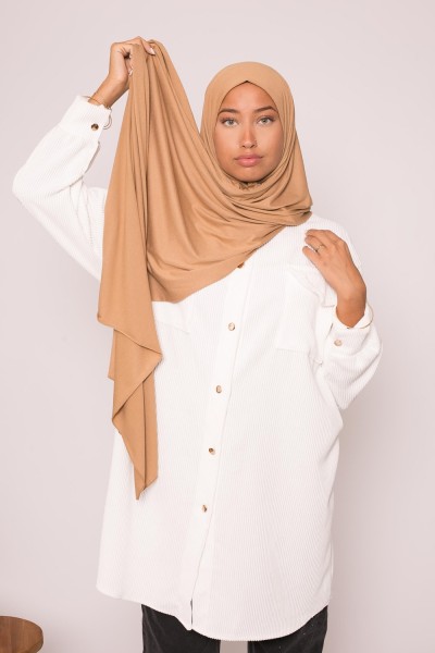 Hijab jersey lux soft caramel