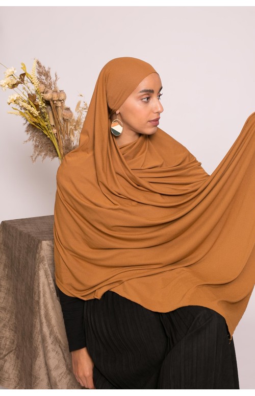 Hijab jersey lux soft camel