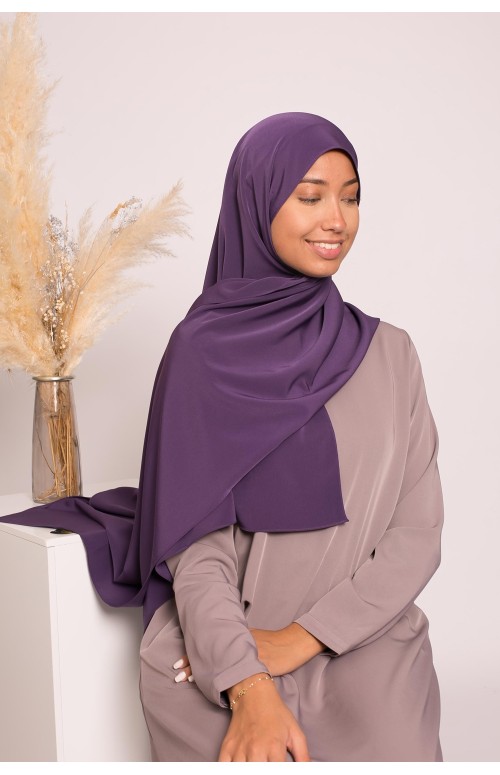 Hijab kristal purple boutique musulmane