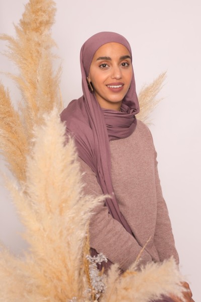 Hijab jersey lux suave ciruela