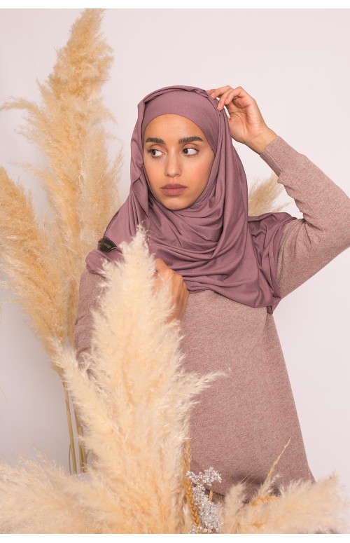 Hijab jersey lux soft prune