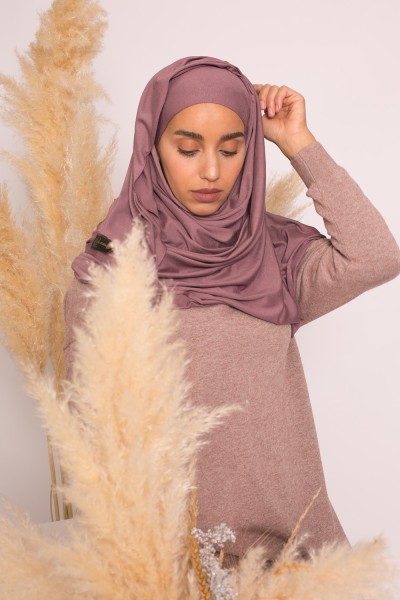 Hijab jersey lux suave ciruela