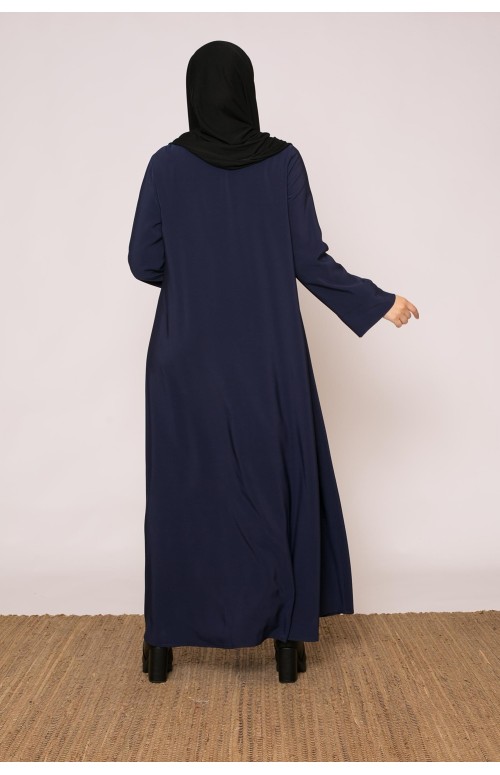 Robe casual bleu foncé pour femme musulmane