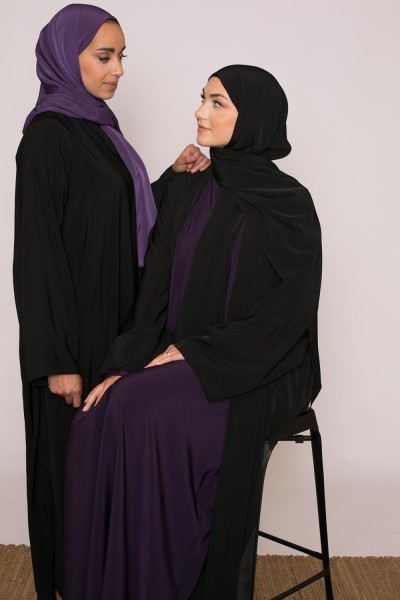 Robe casual noir création boutique musulmane pour femme