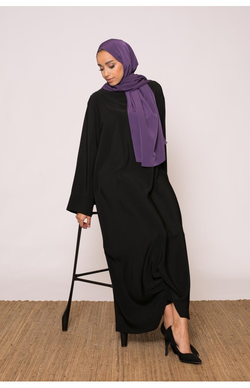 Robe casual noir création boutique musulmane pour femme