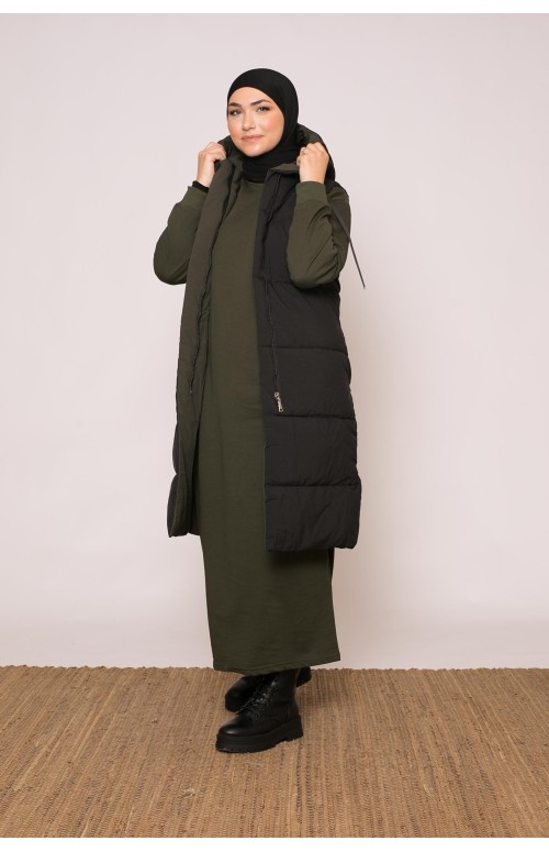 Robe sweat kaki vêtement modeste pour femme musulmane hijab shop