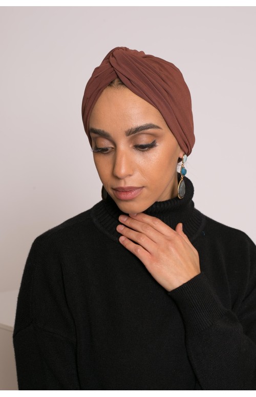 Turban égyptien moka boutique hijab et accessoire