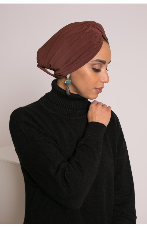 Turban égyptien moka boutique hijab et accessoire