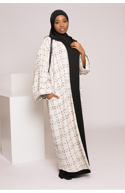 Manteau kimono création blanc boutique vêtement pour femme