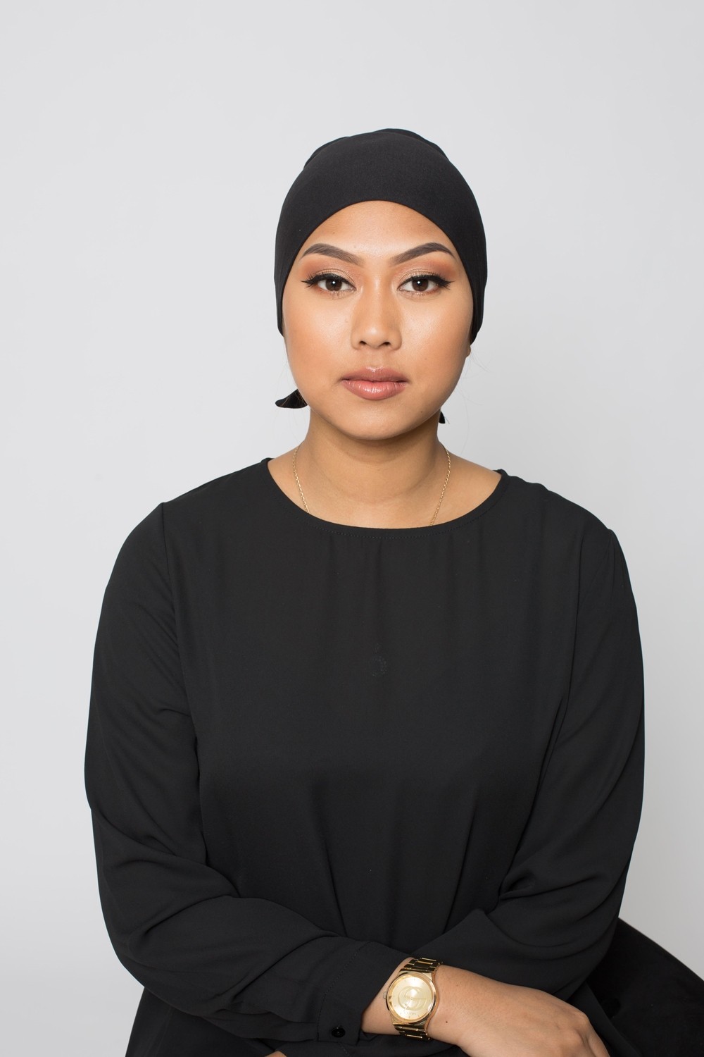 Bonnet à nouer noir boutique hijab femme musulmane