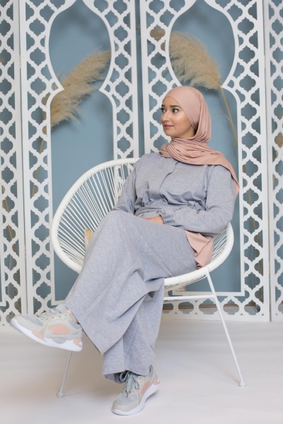 Heather gray sport wear jumpsuit
