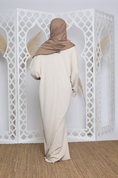 Leicht taupefarbene, übergroße Abaya