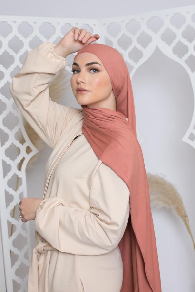 Hijab jersey lux soft pêche